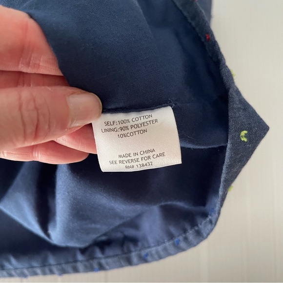 ModCloth Flirtation Bustier Cotton Rainbow Speckle Denim Top size Large - Picture 8 of 8